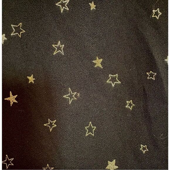 KNOT SISTERS - NWT - L Sz L Wide-Leg Flared "Pajama Pants" in Onyx Sparkle Print - Picture 7 of 12